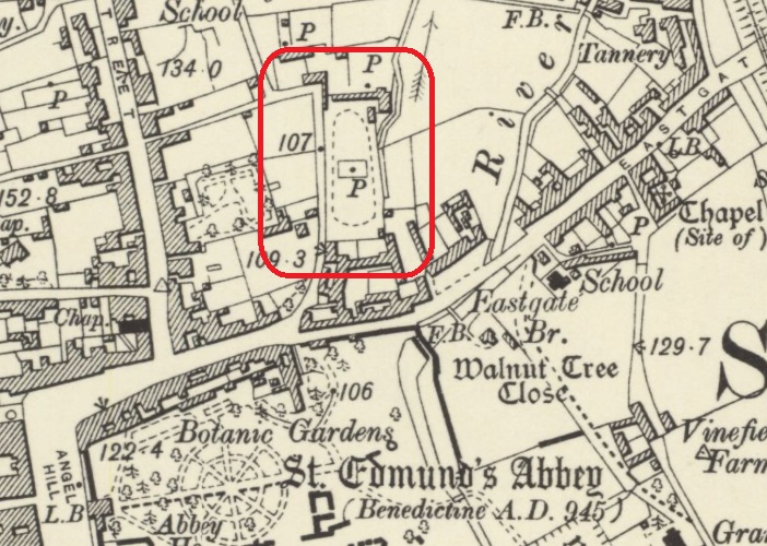 Bury St Edmunds - Recreation Ground : Map credit National Library of Scotland